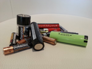 AAA single use Alkaline, 8650 Lithium-ion rechargeable & C Alkaline single use batteries
